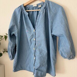 💙 Levi's 100% Cotton Blouse - Light Denim Blue ✨
